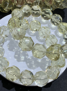 天然黄水晶刻面手链招财礼物