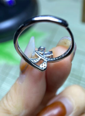 女款托帕石轻奢款食指戒