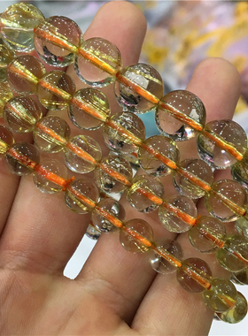 天然钛晶单圈金发晶手串商务礼物