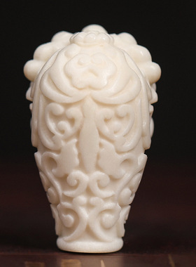 鹿角雕刻饰品骷髅头尸陀林三通吊坠挂件文玩手串散珠配件diy配饰