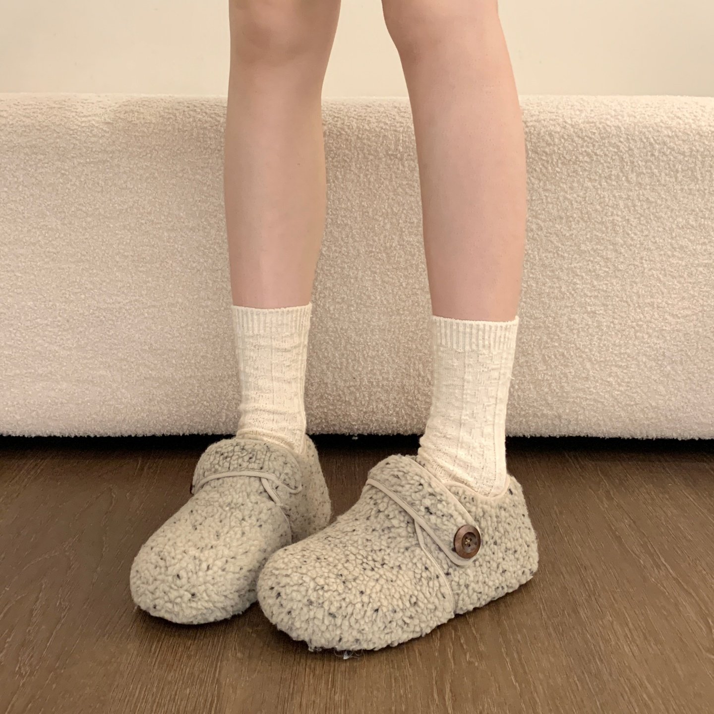 巨好看厚底内增高加绒勃肯鞋玛丽珍毛毛鞋女2025新款冬雪地靴棉鞋,淘宝优惠券,粉丝福利购,淘宝优惠卷