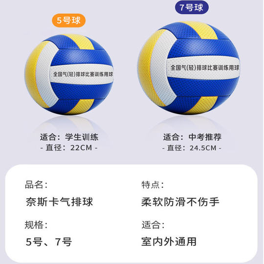 排球气排球比赛专用9009中考学生5号中老年7号大小学生6001气排球