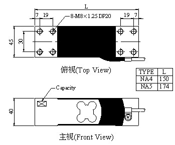 新品天航L1E3电子磅秤称重传感器300kg四方孔500kg压力100kg包装-图2