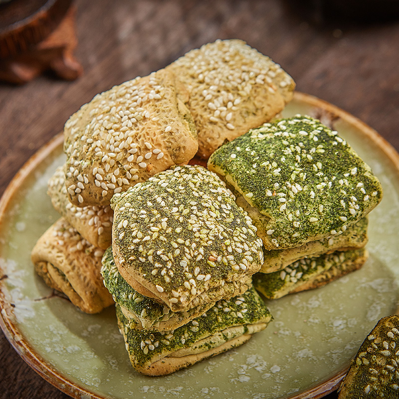 奉化千层饼 宁波溪口特产  蒋氏老家千层饼 饼干 海苔味/芝麻味 - 图1