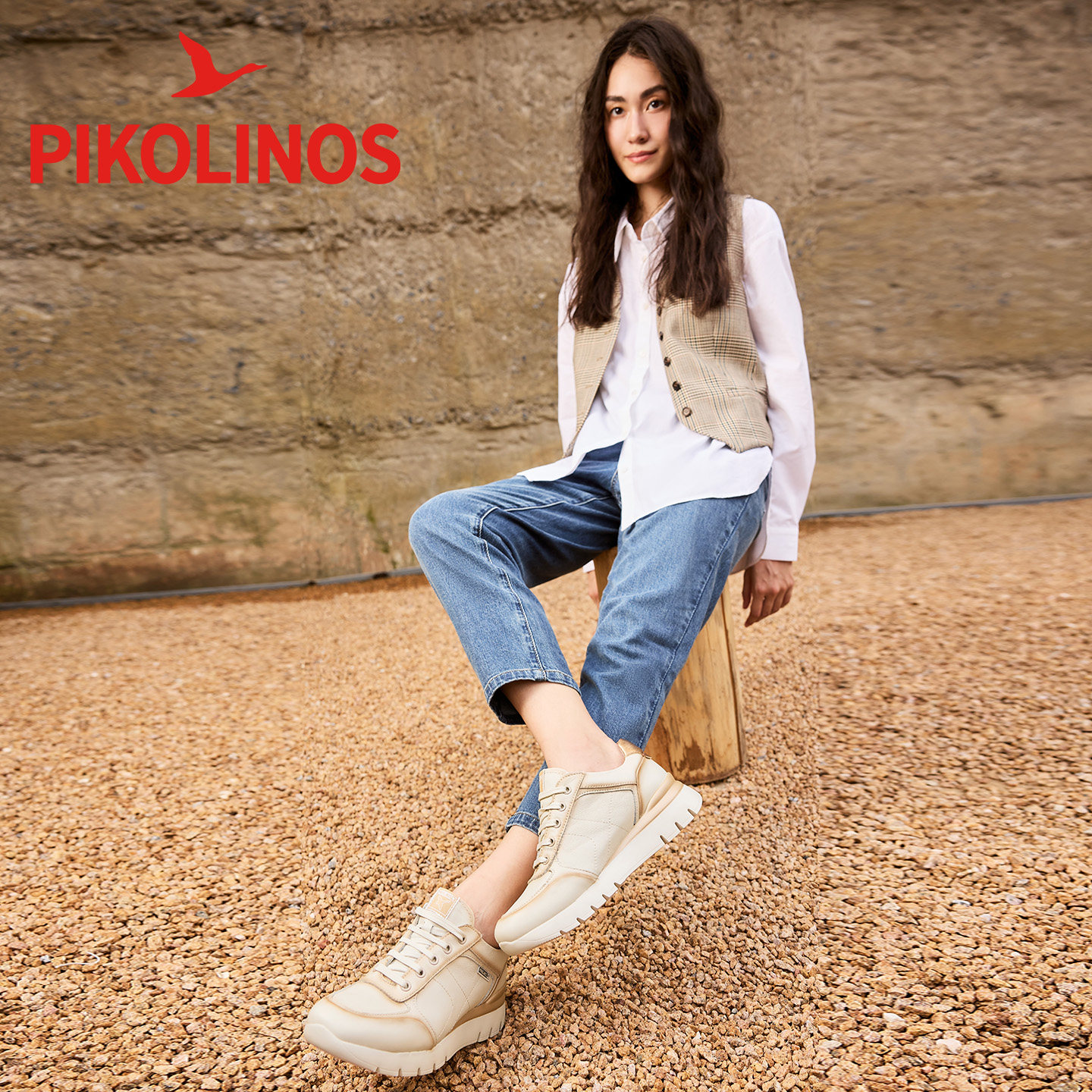 Pikolinos派高雁秋季牛皮/羊皮深口平底拼色系带运动鞋PL240202,淘宝优惠券,粉丝福利购,淘宝优惠卷