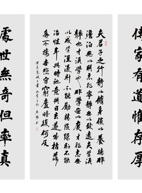 手写真迹书法作品中堂诸葛亮对联