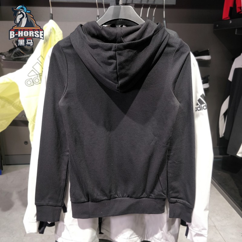 Adidas阿迪达斯男童女童装中大童针织运动服跑步连帽外套GN4050