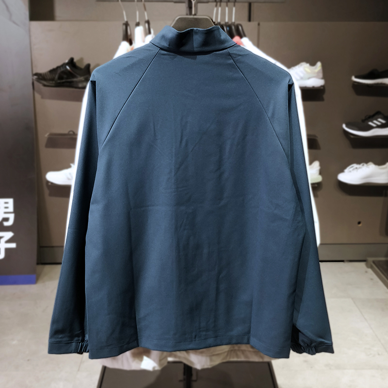 Adidas正品阿迪达斯立领运动外套男春季防风高尔夫休闲夹克H56796