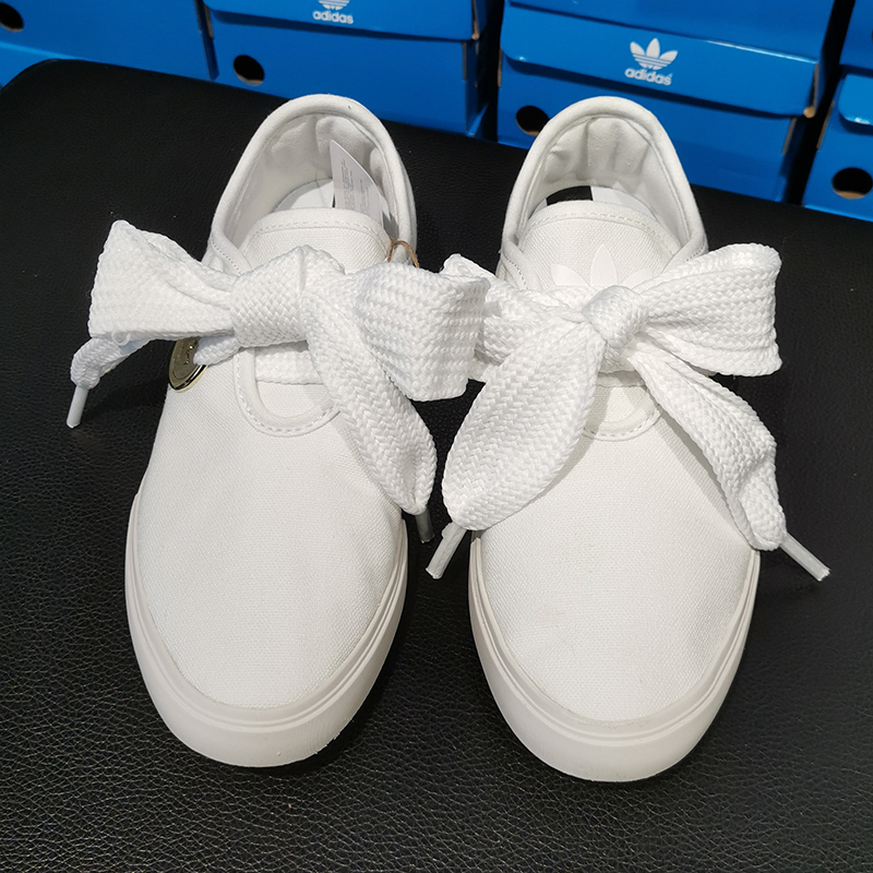 阿迪达斯帆布鞋女子板鞋Adidas新款SLEEK LO W蝴蝶结休闲鞋FV0740 - 图3