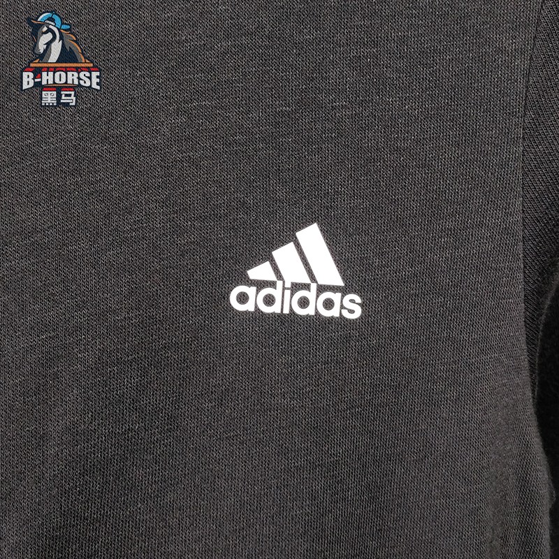 Adidas阿迪达斯男童女童装中大童针织运动服跑步连帽外套GN4050