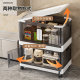 Transparent storage box foldable plastic multi-layer snack cabinet