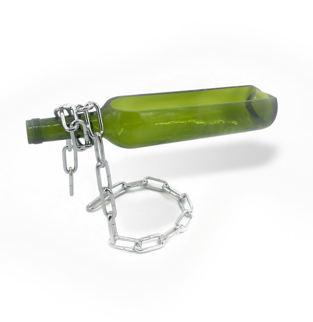 Floating wine bottle fruit salad special theme cold dish plate