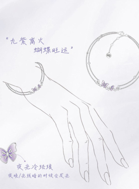 LOVEIXCC月光蝶舞系列925银蝴蝶手链女轻奢小众精致手饰品