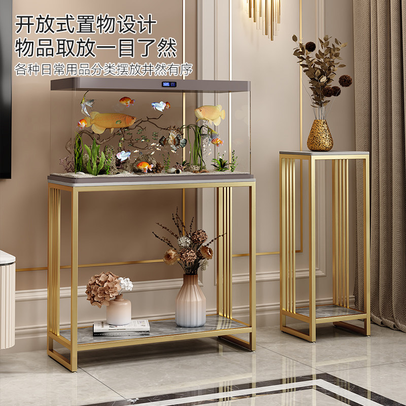 现代鱼缸架花架子客厅装饰置物架摆件花几家用边几侧边柜长方形桌,淘宝优惠券,粉丝福利购,淘宝优惠卷
