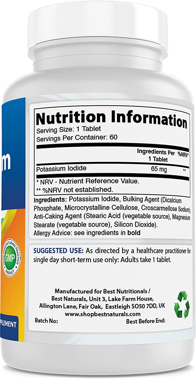 美国代购Best Naturals Potassium Iodide 65 mg - Dietary Suppl - 图0