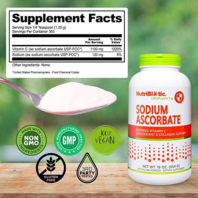 美国代购NutriBiotic - Sodium Ascorbate Buffered Vitamin C Po - 图0