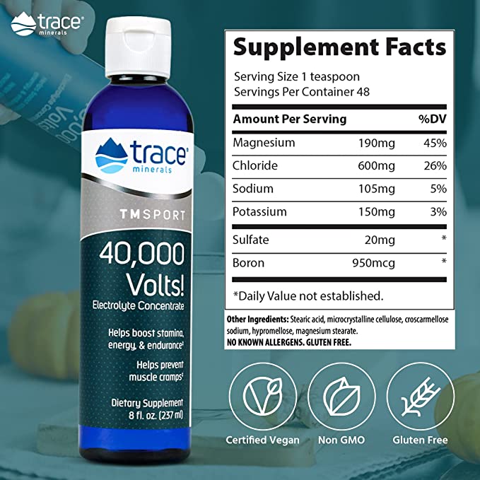 美国代购Trace Minerals– 40,000 Volts!(8oz)| Liquid Elect-图0