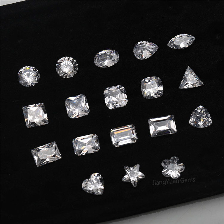 18种形状白色锆石组合 5A梧州宝石皓石裸石仿钻风镶嵌DIY饰品_虎窝淘