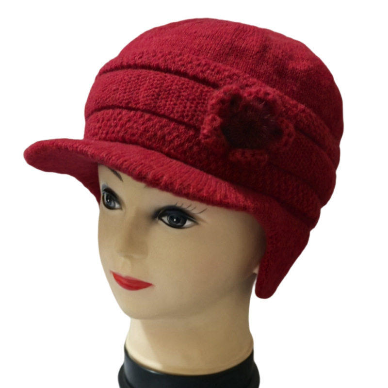 2025年秋冬季新款护耳保暖针织毛线帽子女东北防寒中老年妈妈帽子,淘宝优惠券,粉丝福利购,淘宝优惠卷