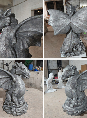 颖尚玻璃钢石像鬼酒吧道具摆件