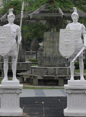 欧式风门厅斯巴达武士人物雕塑