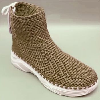 [ບໍ່ແມ່ນເກີບ] Hand-woven round toe summer hollow boots for men and women fashion lace-up short boots material package free video