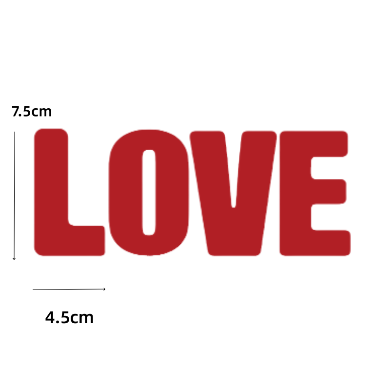 红色love亚克力插卡插件情人节蛋糕装饰烘焙配件214情人节蛋糕
