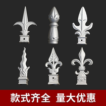 Aluminium Art Gun Tips Gate Guard Rail Fence Decoration Gun head accessories Free of welding mounting die casting aluminium finger head column