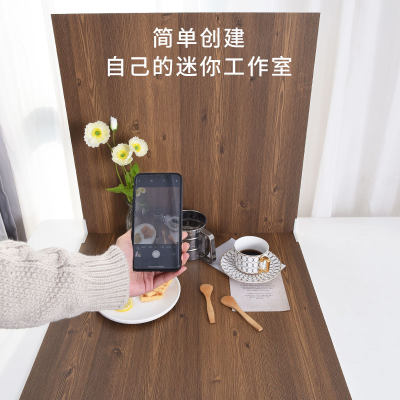 双面木纹大理石拍照背景板美食烘焙拍摄道具摆拍摄影装饰背景墙 虎窝淘