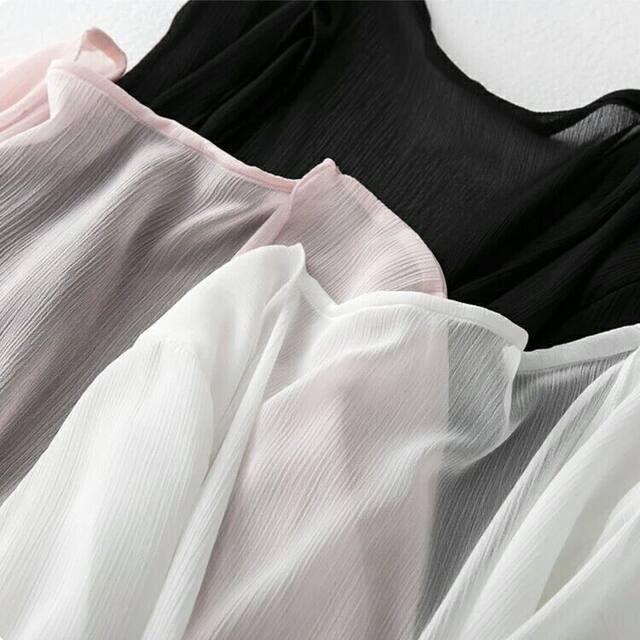 Shawl Xingyiyi ເສື້ອ chiffon cardigan ງ່າຍດາຍ