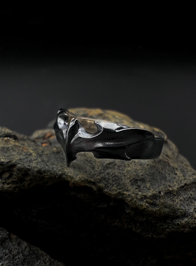 帝骁男女款纯银时尚黑金效果戒指