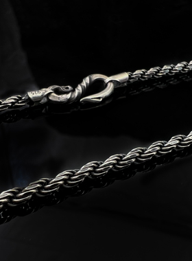 925设计麻花银链做旧时尚