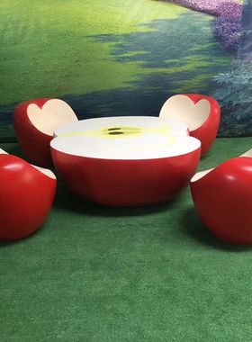 卡通水果座凳草莓玻璃钢幼儿园