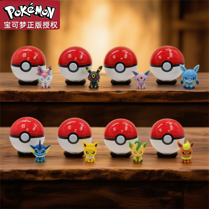 正版宝可梦小小奇遇第二弹伊布家族仙子伊布手办公仔玩偶桌面摆件 - 图0