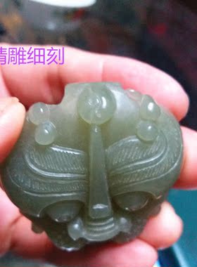 男士皮带扣和田青玉腰挂