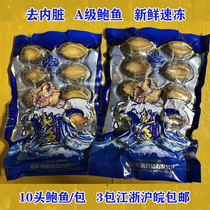 Fresh live frozen 10 head abalone with shell to visceral bailing out seafood A grade Bao raw frozen shellfish Aqua barbecue fondue