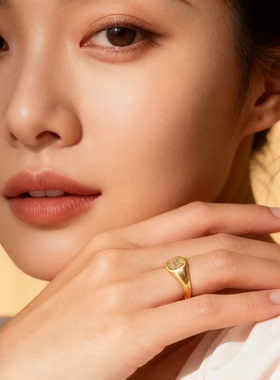 可旋转宠物周边定制照片diy戒指猫咪狗狗头像来图私人银ring纪念