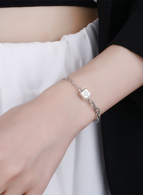 可定制图案手链银原创设计男女通