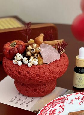 聚宝盆香薰晶石扩香石摆件招财聚财生财客厅卧室摆件新年生日礼物