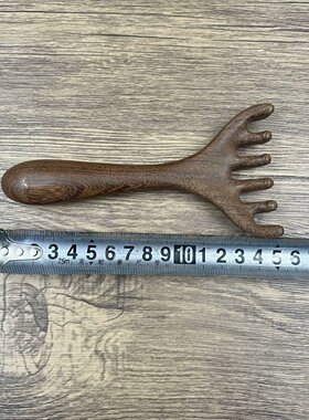 金丝檀木六爪按摩梳子头部按摩器疏通树脂头皮头疗木鹿角梳经络刷