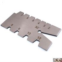 Pitch gauge trapezoidal thread pair knife boilerplate 30 degrees ACMET type dental pattern plate Tr threaded gauge angle boilerplate