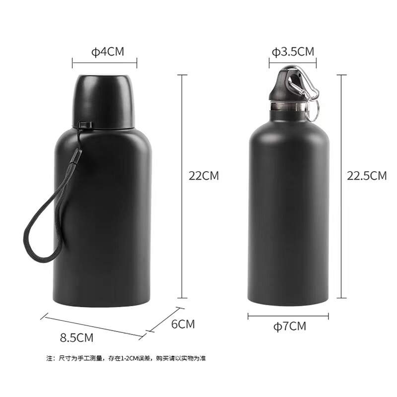 304不锈钢保温扁水壶500ml真空双层保温杯单位公发正品茶水杯壶盖