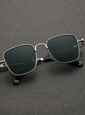 2025新款复古方框蒸汽朋克金属太阳眼镜欧美通用个性墨镜sunglass