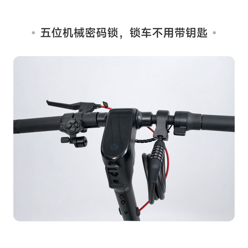九号Ninebot电动滑板车密码锁五位密码安全高强度钢丝锁防盗锁 - 图3
