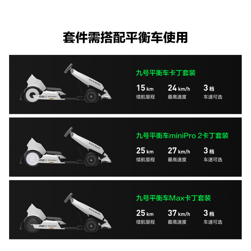 九号Ninebot9号minipro2平衡车卡丁车套件成年儿童电动漂移赛车 - 图3