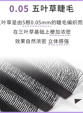 睫毛人造纤维自然浓密五叶草