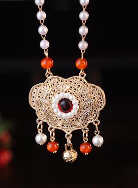 儿童马面裙项链明制古风汉服