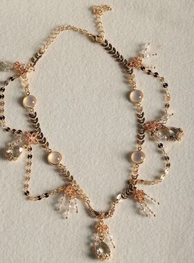 原创古风汉服服饰额饰璎珞项链