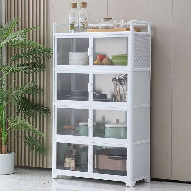Aluminum alloy cabinet simple multifunctional tempered glass