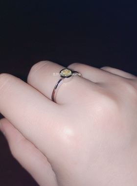 18k金高碳可爱风泡泡钻石戒指